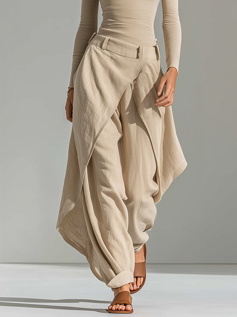 Godgifu | Women Layered Wrap Palazzo Pants