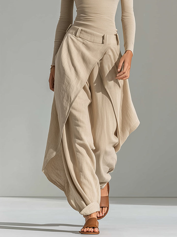 Godgifu | Women Layered Wrap Palazzo Pants