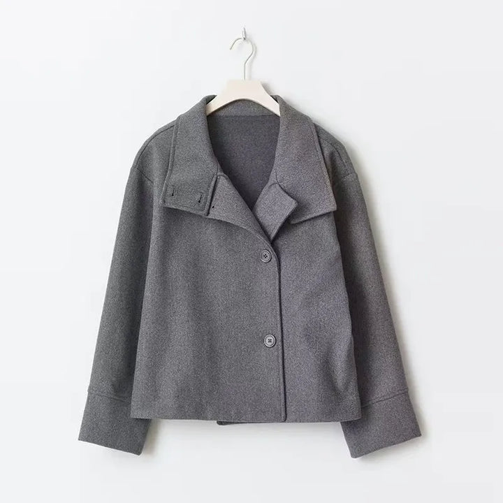 Merryn | Women Asymmetric Collar Short Coat