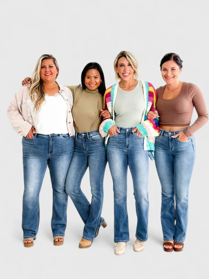 Plesance | Women High Waist Flare Jeans