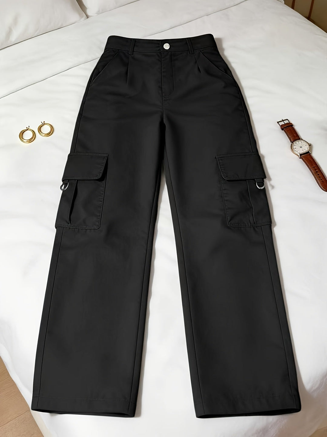 Stylish Wide Leg Cargo Pants for Women with Plus Size Casual Style