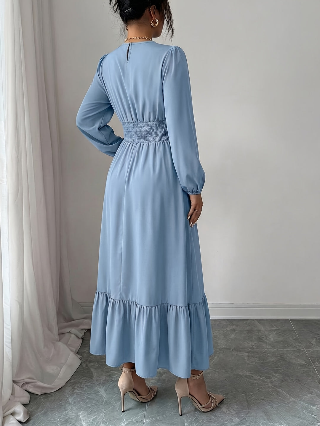 Esme | Women's Wedding Guest Smocked Maxi Dress