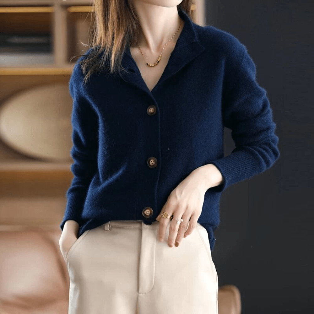 Hermia | Women Plush Button Front Cardigan