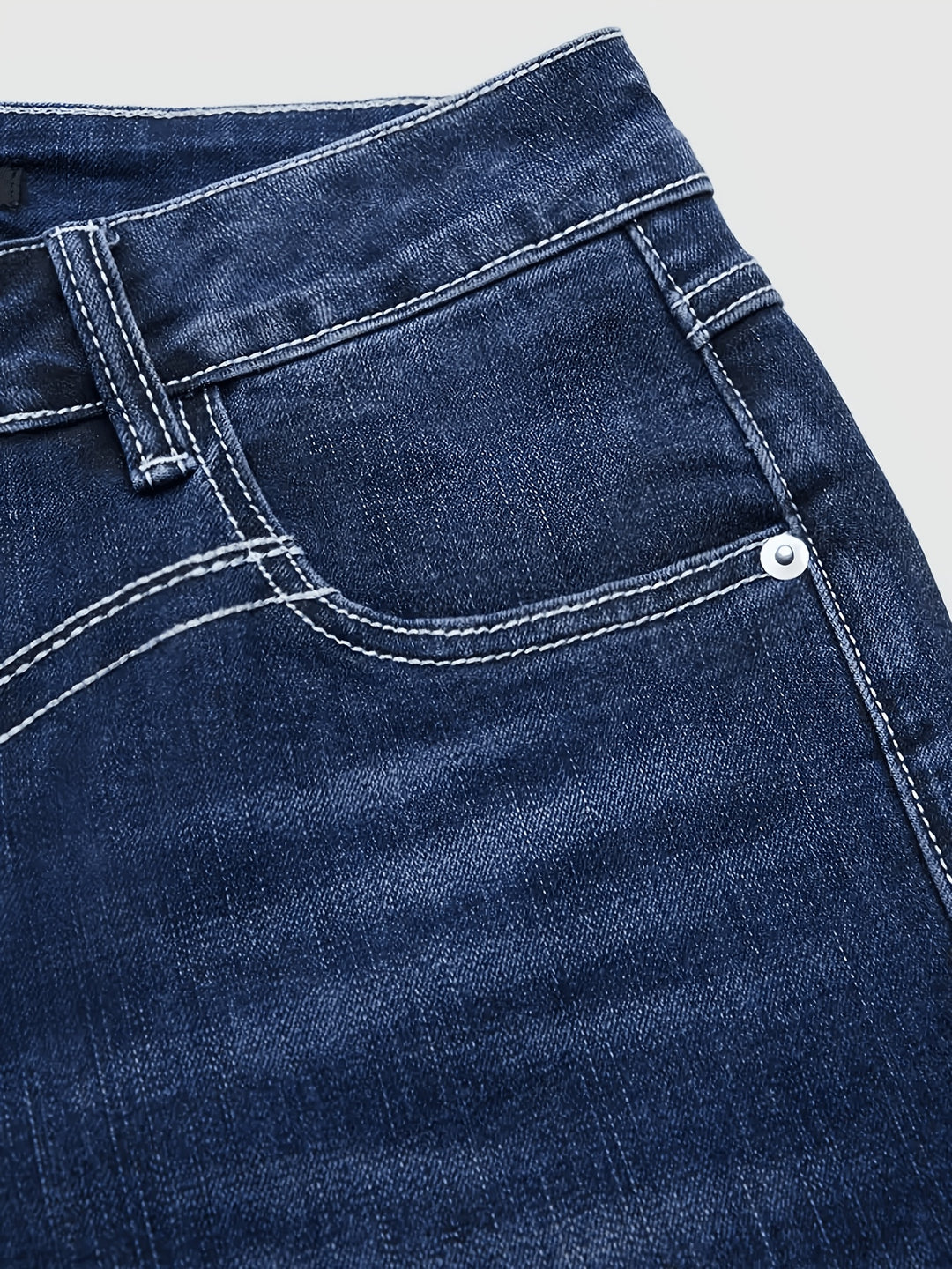 Elora | Women's Blue Denim Casual Bootcut Relaxed Jeans