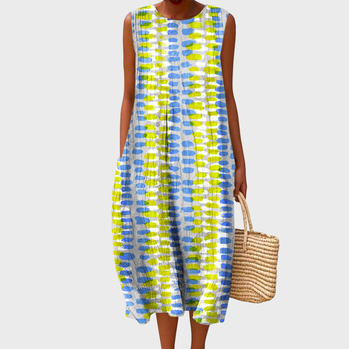Elegant Cotton Dress for Women with Breathable Plus Size Flowy Casual Style