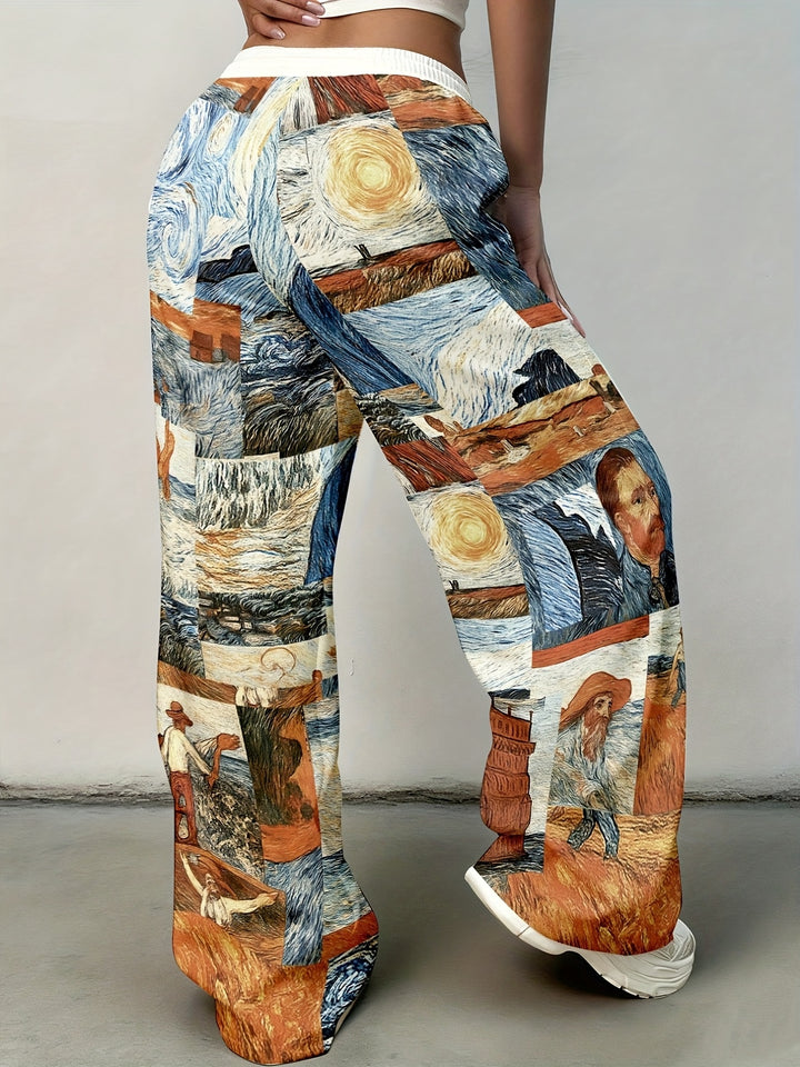 Stylish Camo Knit Pants for Women with Plus Size Style