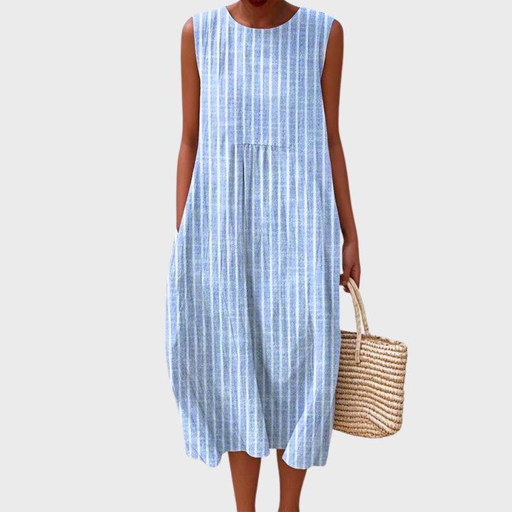 Elegant Cotton Dress for Women with Breathable Plus Size Flowy Casual Style