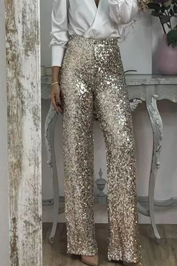 Colette | Women Sequin Straight Leg Pants
