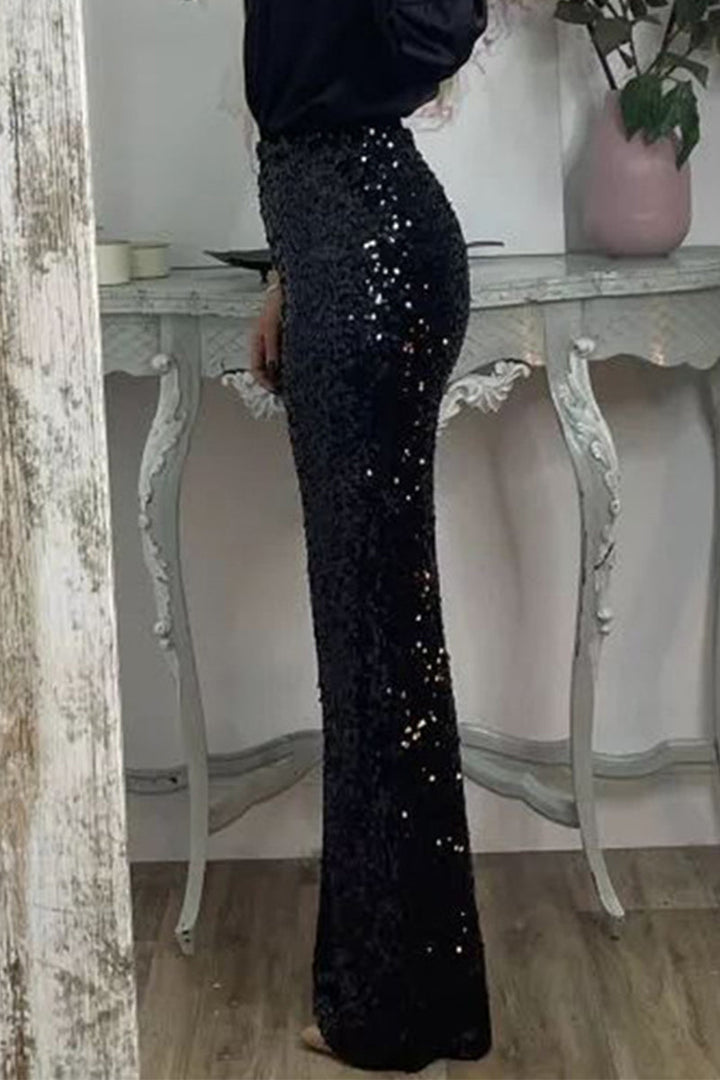 Colette | Women Sequin Straight Leg Pants