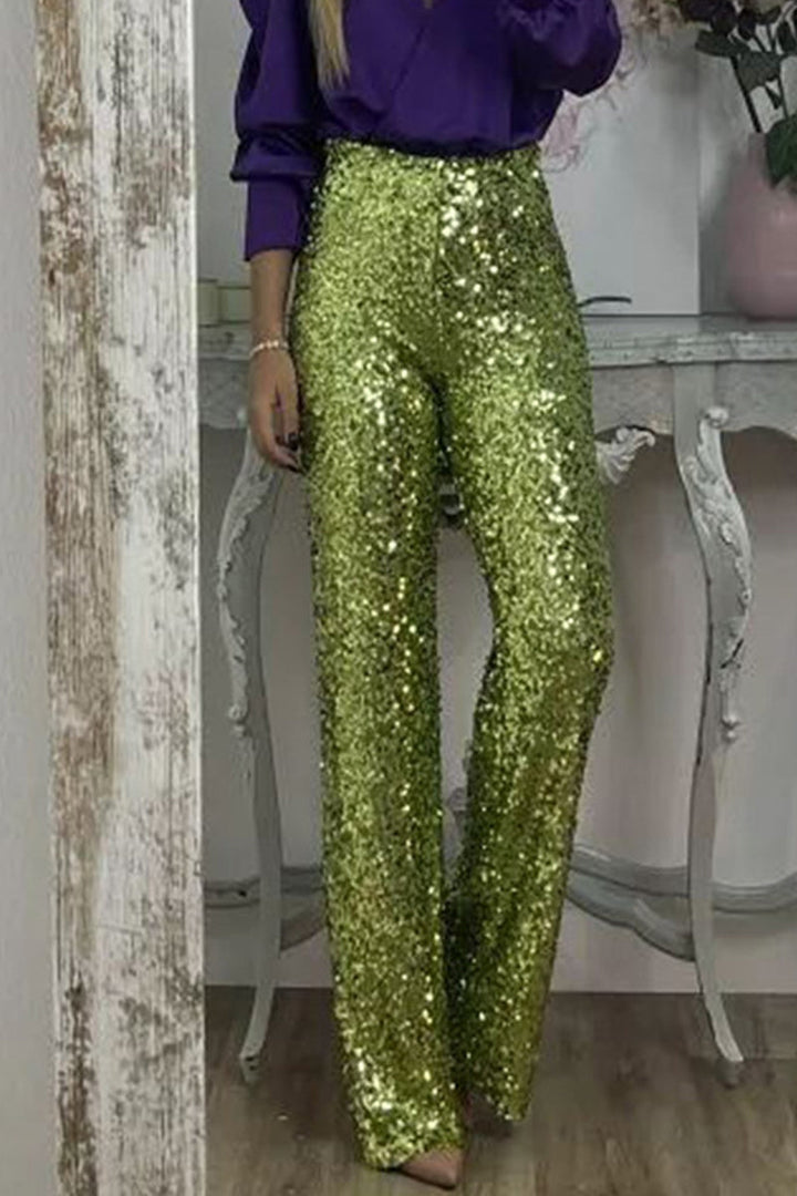 Colette | Women Sequin Straight Leg Pants