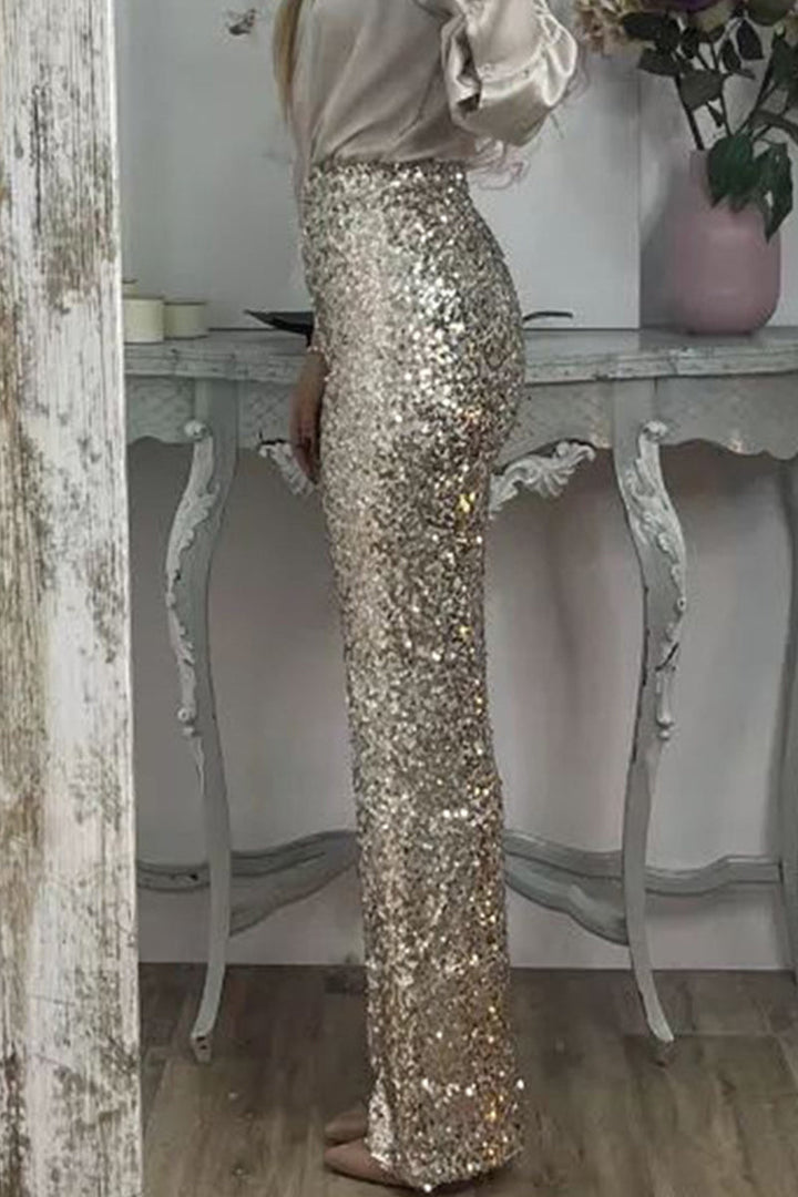 Colette | Women Sequin Straight Leg Pants