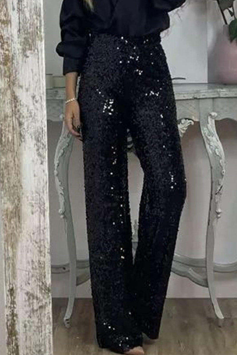 Colette | Women Sequin Straight Leg Pants