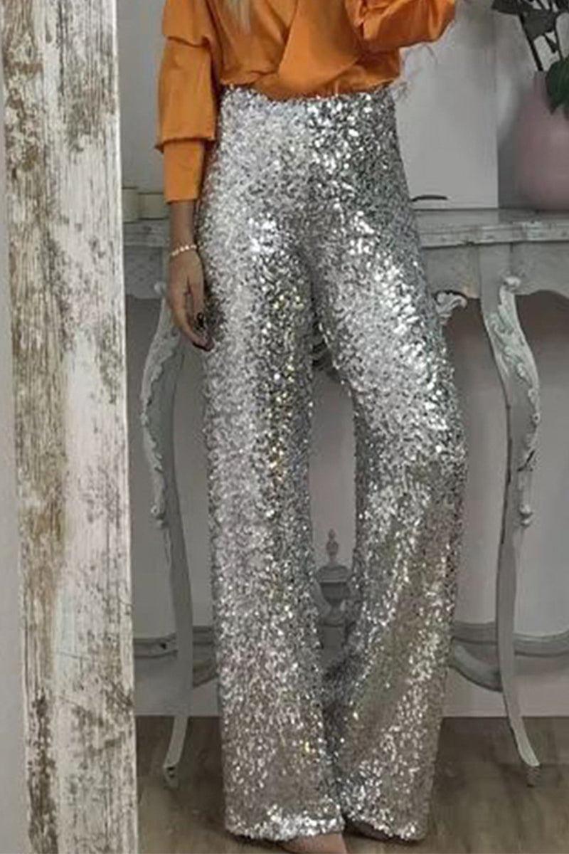 Colette | Women Sequin Straight Leg Pants