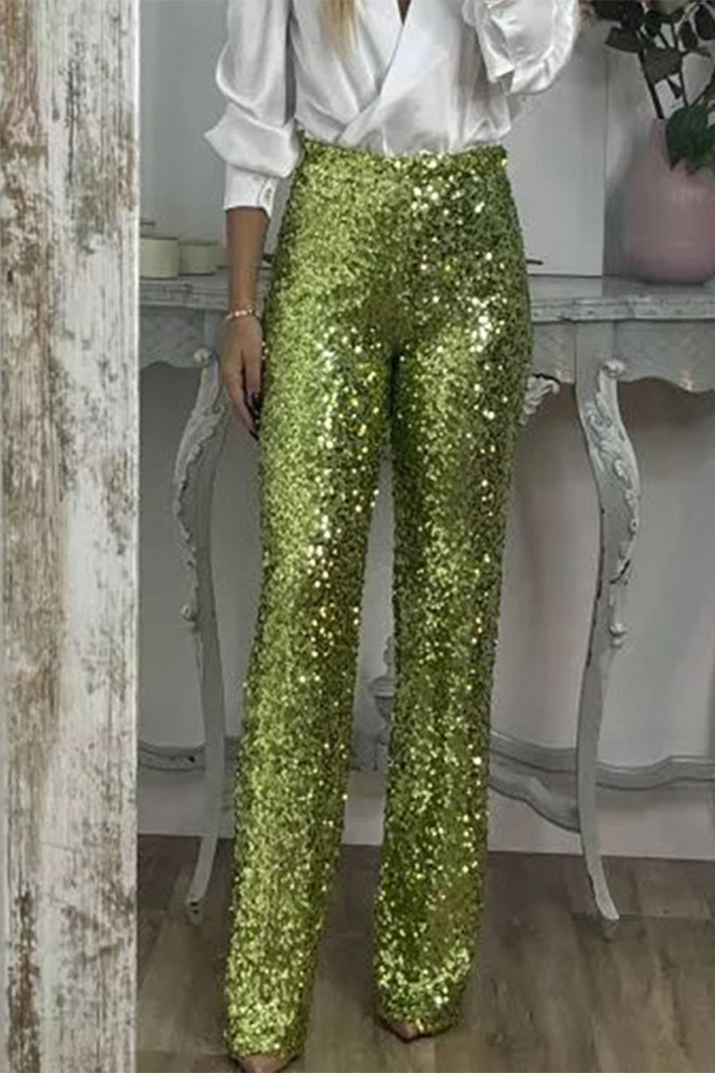 Colette | Women Sequin Straight Leg Pants