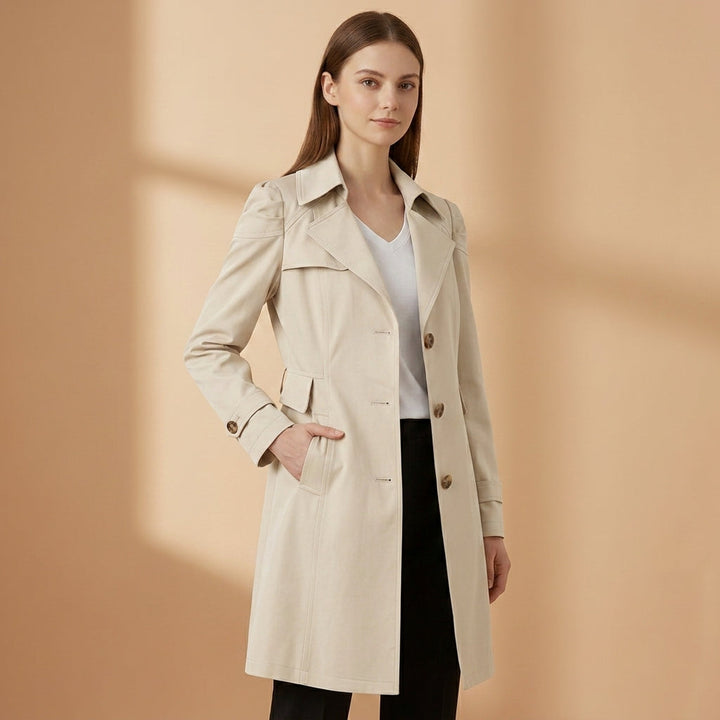 Undeg | Women Notch Lapel Trench Coat
