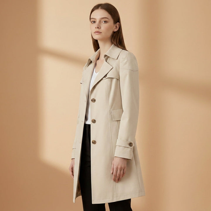 Undeg | Women Notch Lapel Trench Coat