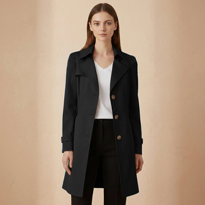 Wulfrun | Women Double Breasted Notch Trench Coat