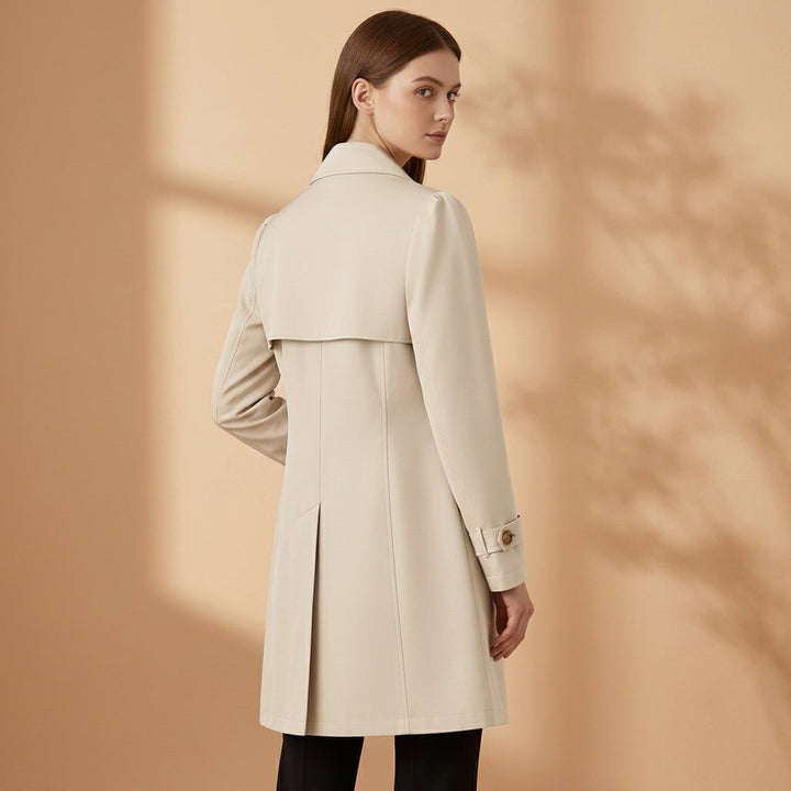 Wulfrun | Women Double Breasted Notch Trench Coat