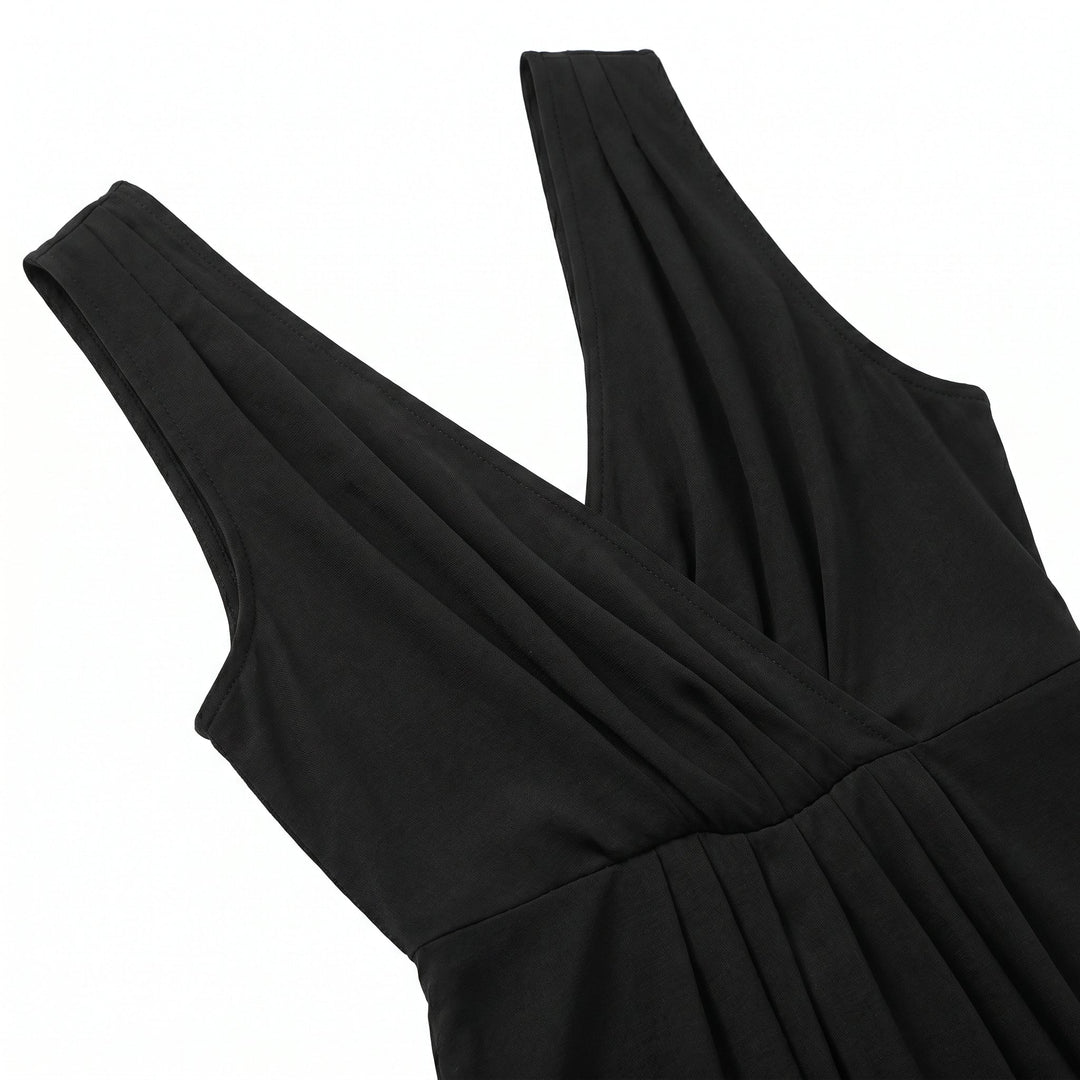 Alana | Women's V Neck Sleeveless Bridesmaid Maxi Dress