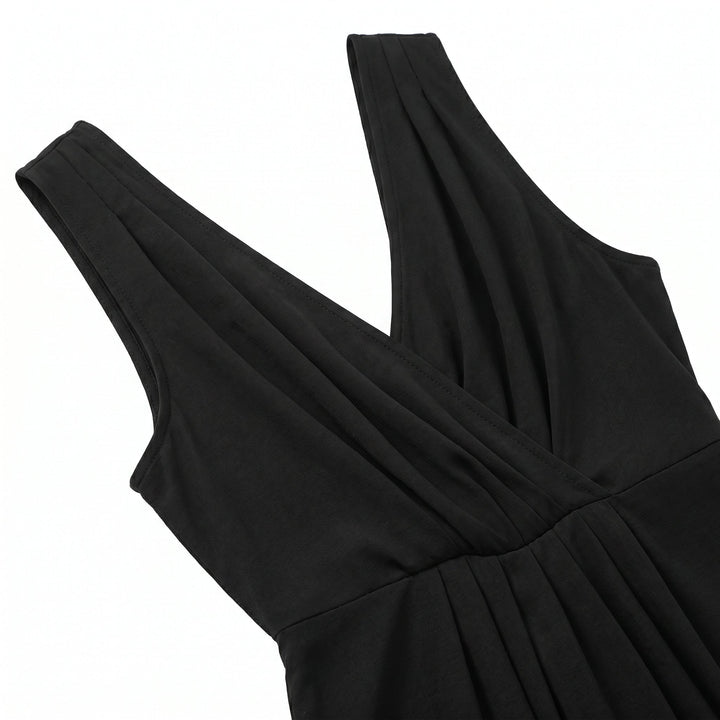 Alana | Women's V Neck Sleeveless Bridesmaid Maxi Dress