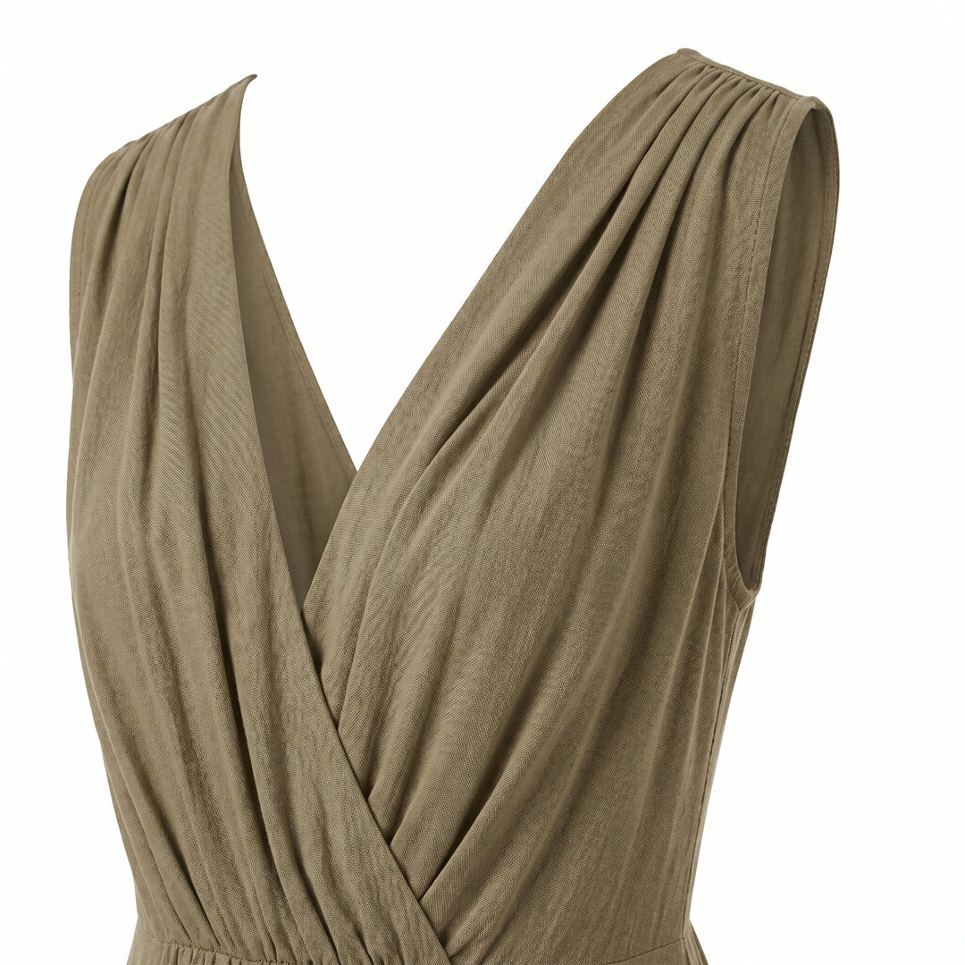 Alana | Women's V Neck Sleeveless Bridesmaid Maxi Dress