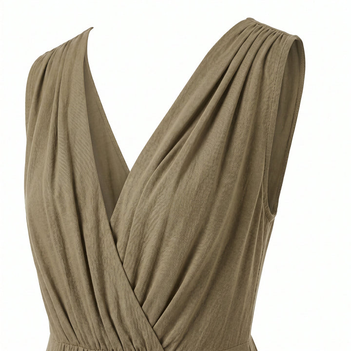 Alana | Women's V Neck Sleeveless Bridesmaid Maxi Dress
