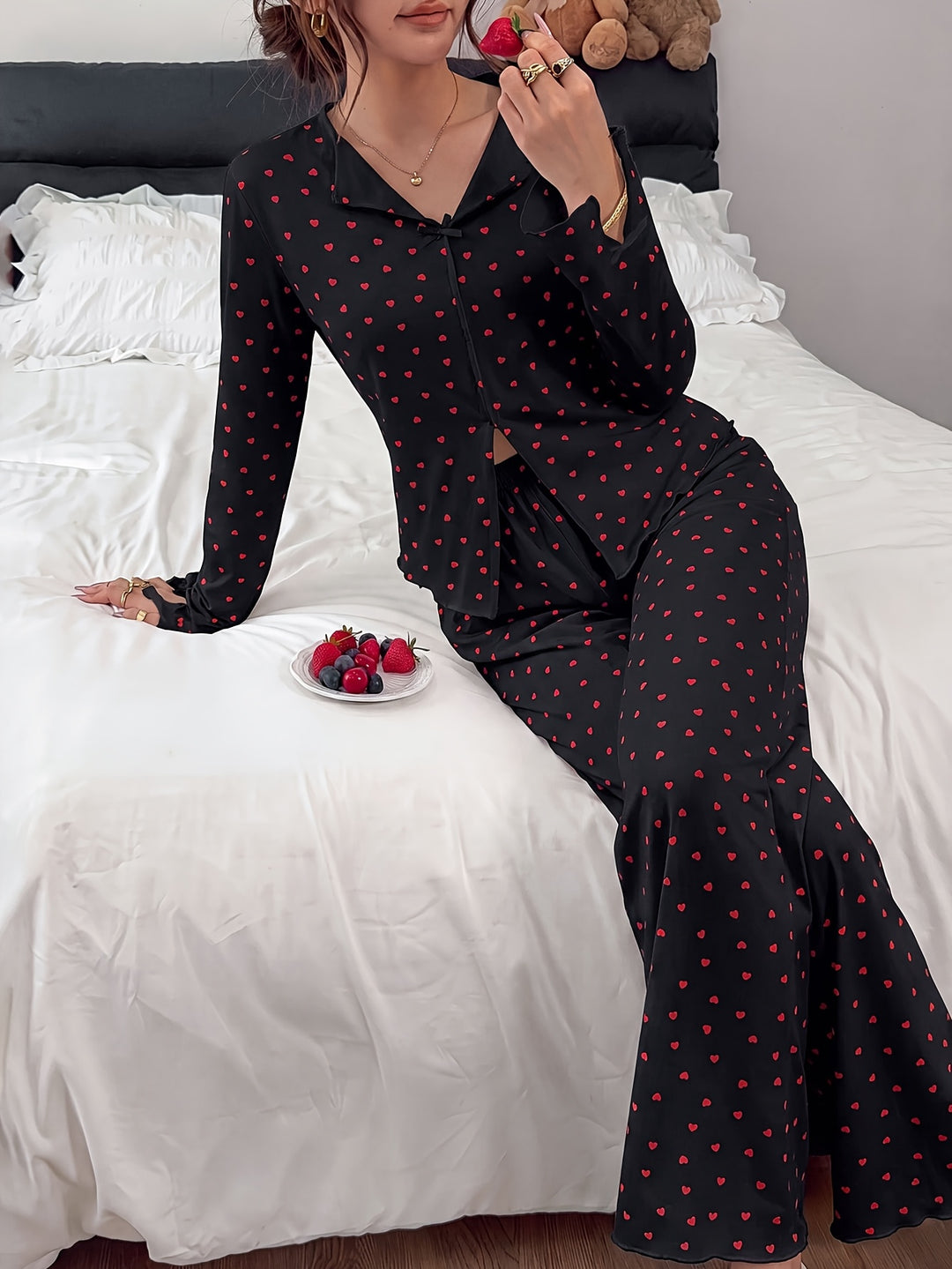 Jimena | Women's Cotton Button Front Casual Pajama Set