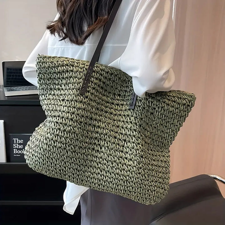 Walburga | Women Woven Straw Tote Bag