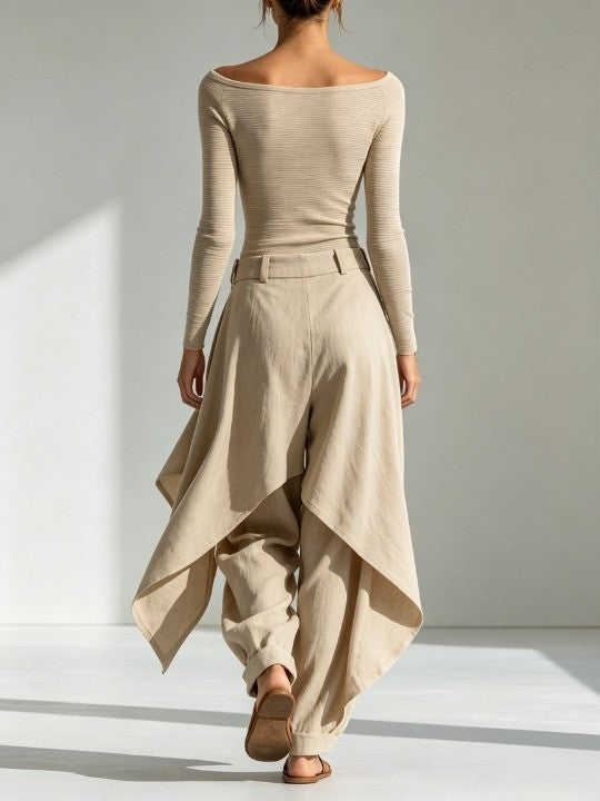 Godgifu | Women Layered Wrap Palazzo Pants