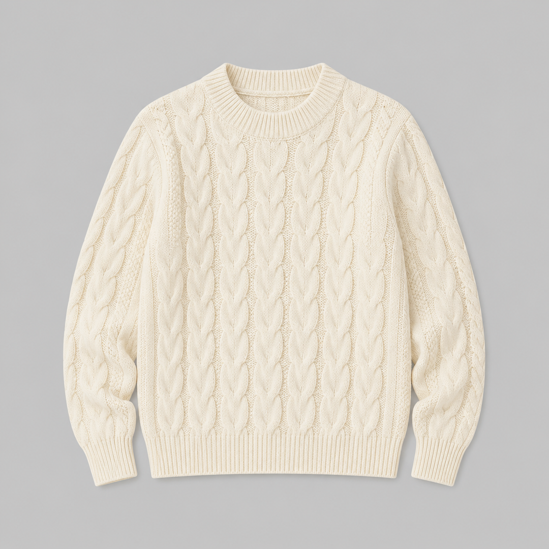 Bartholda | Women Textured Crew Sweater