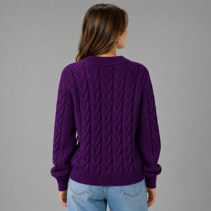 Bartholda | Women Textured Crew Sweater