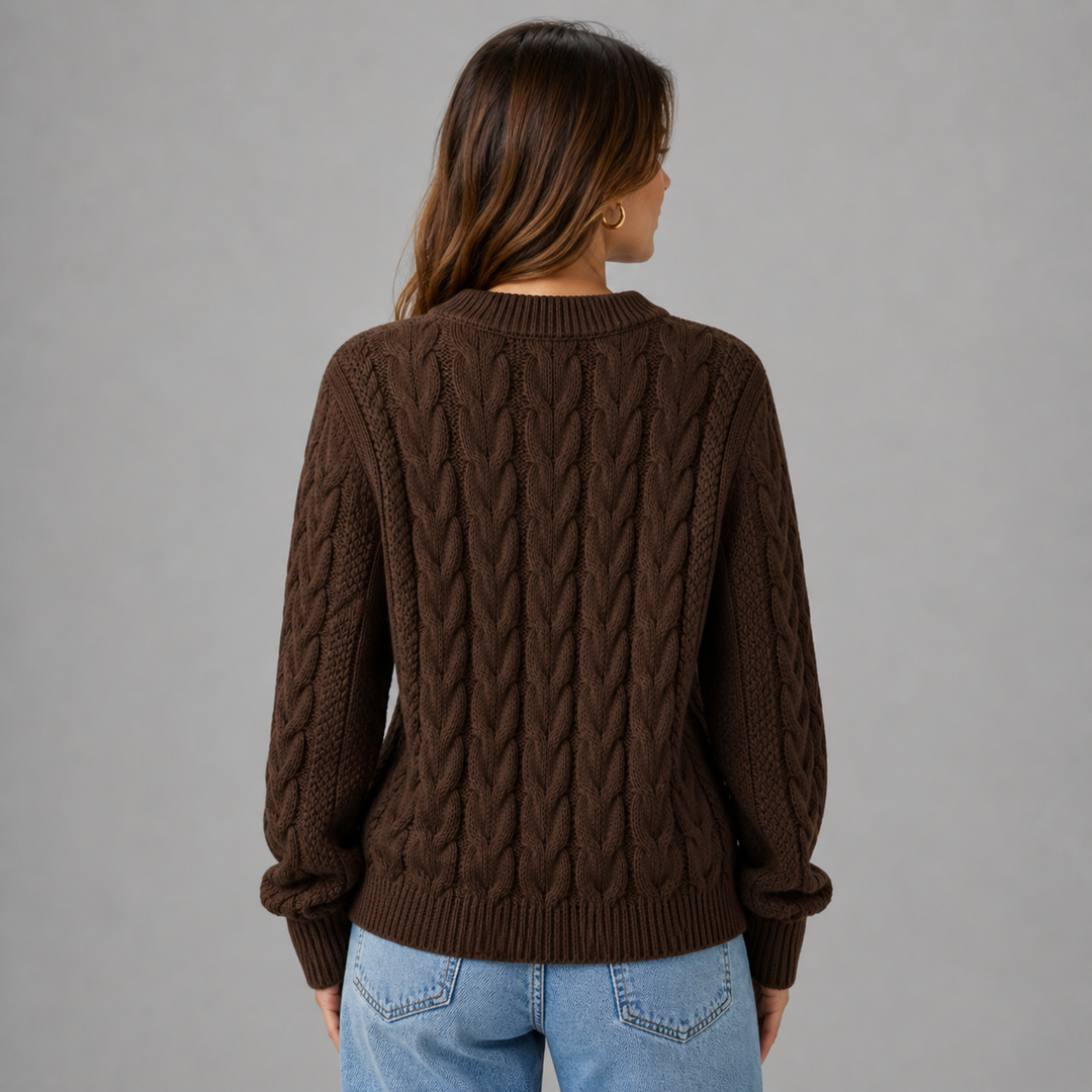 Bartholda | Women Textured Crew Sweater