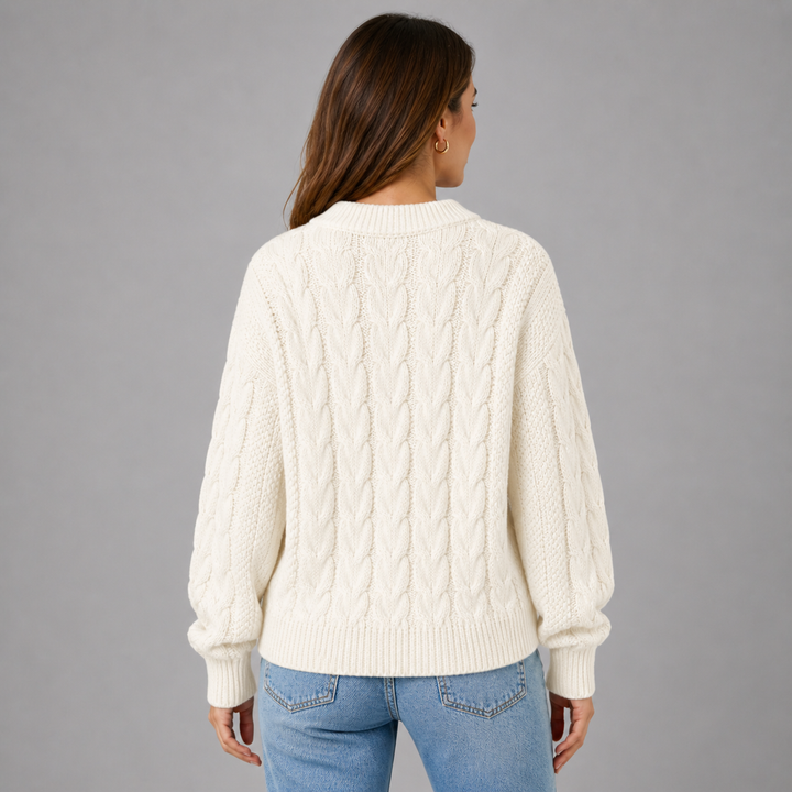Bartholda | Women Textured Crew Sweater