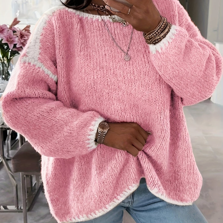 Ansley | Women Boat Neck Pullover Sweater
