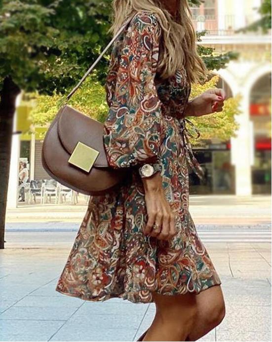 Evadne | Women Boho Balloon Sleeve Dress