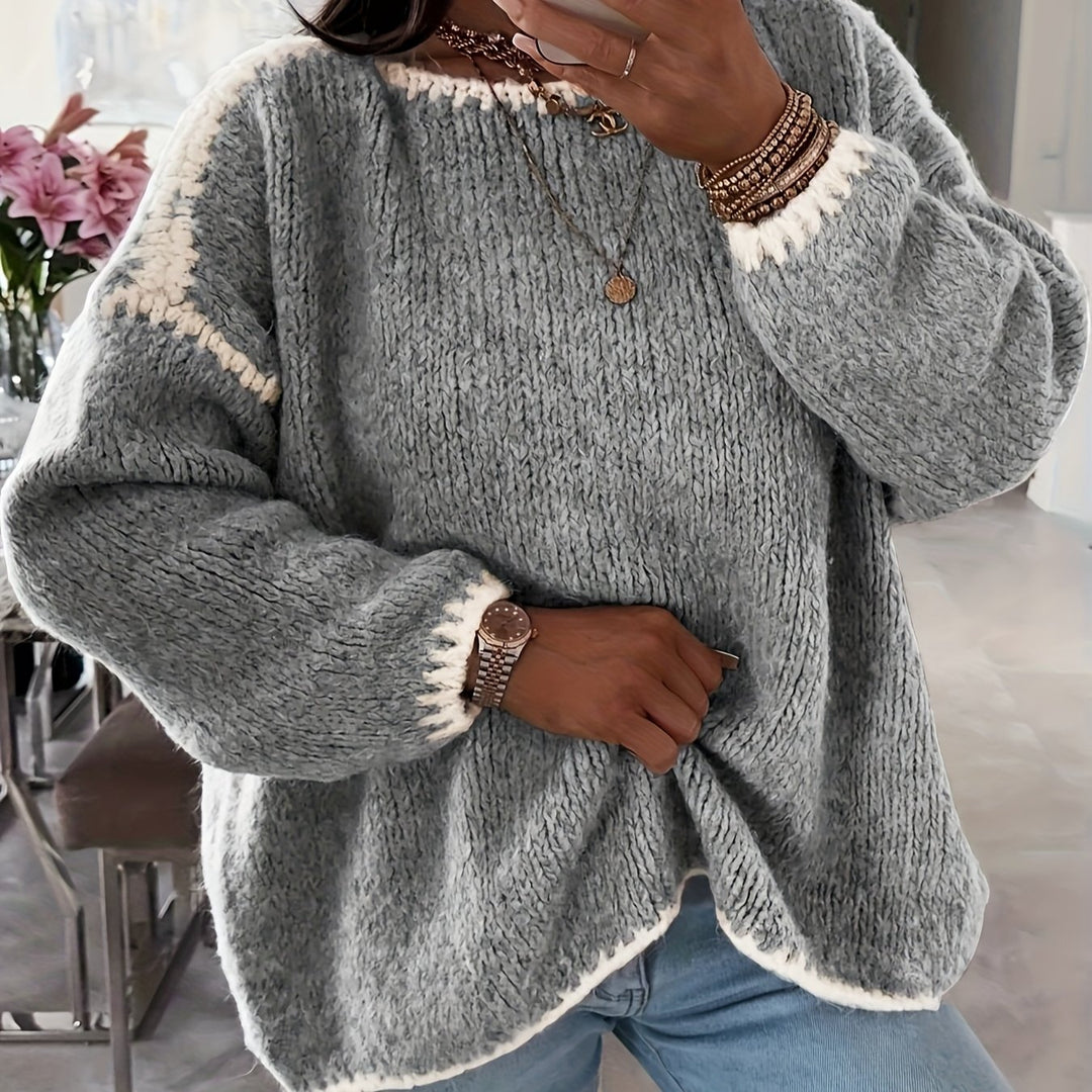 Ansley | Women Boat Neck Pullover Sweater