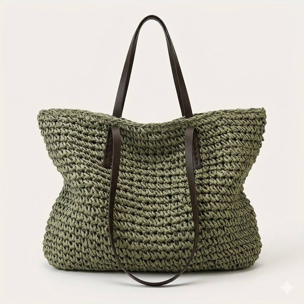 Walburga | Women Woven Straw Tote Bag