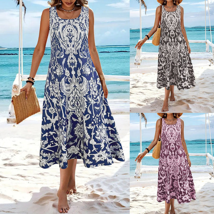 Flavia | Women Boho Printed Midi Dress