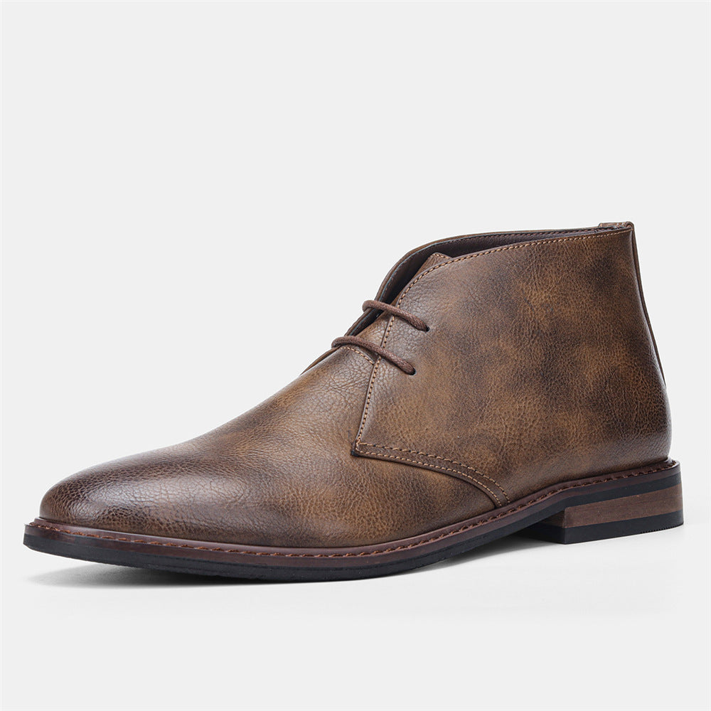 Archie | Men Leather Look Ankle Boots