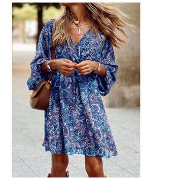 Evadne | Women Boho Balloon Sleeve Dress