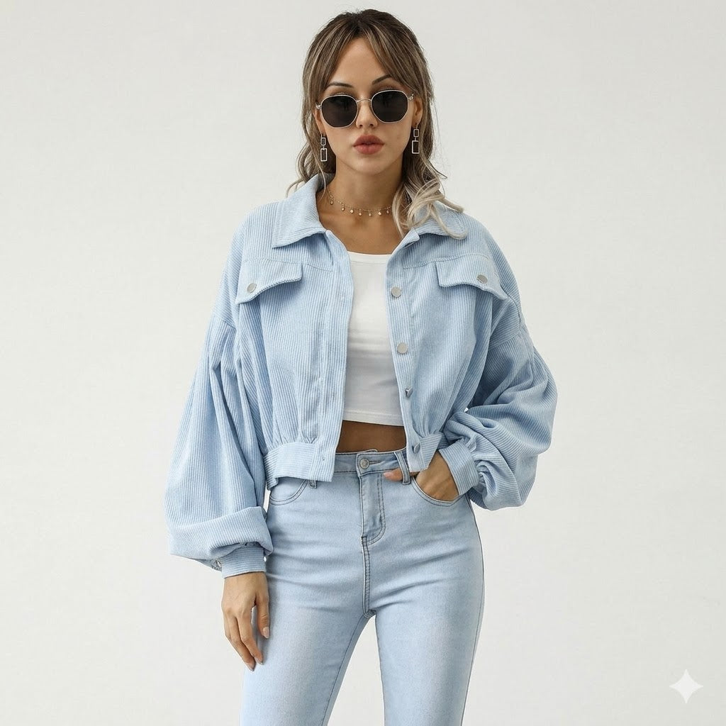 Bryony | Women Cropped Corduroy Jacket