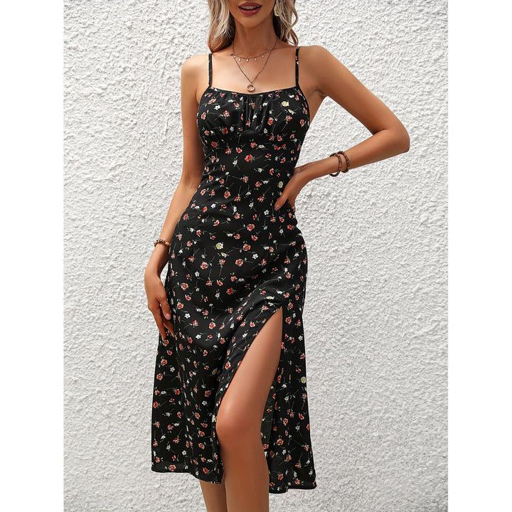 Nerys | Women Floral Side Slit Midi Dress