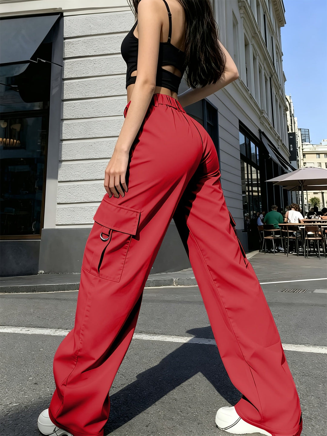 Stylish Wide Leg Cargo Pants for Women with Plus Size Casual Style
