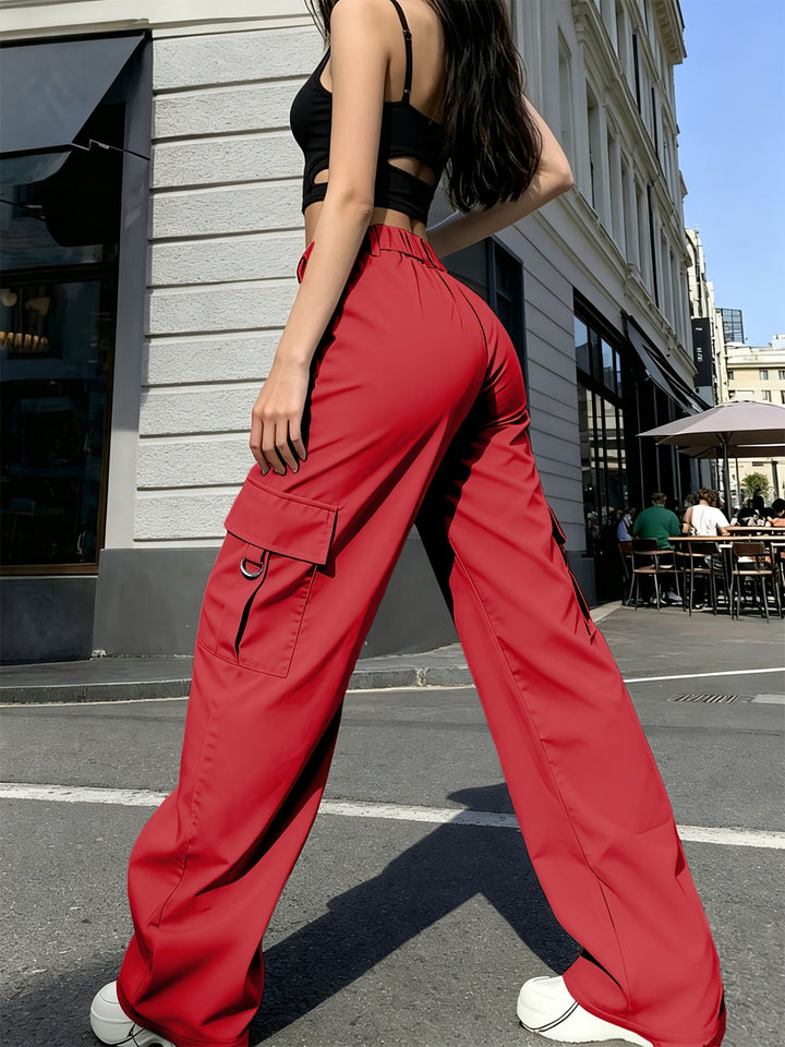 Stylish Wide Leg Cargo Pants for Women with Plus Size Casual Style