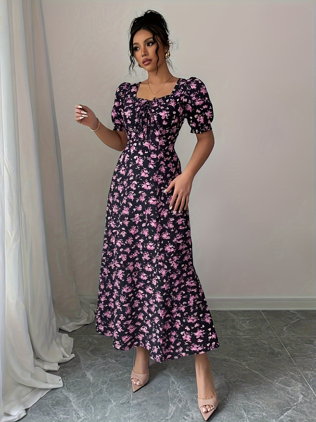 Monica | Women's Floral Maxi Dress