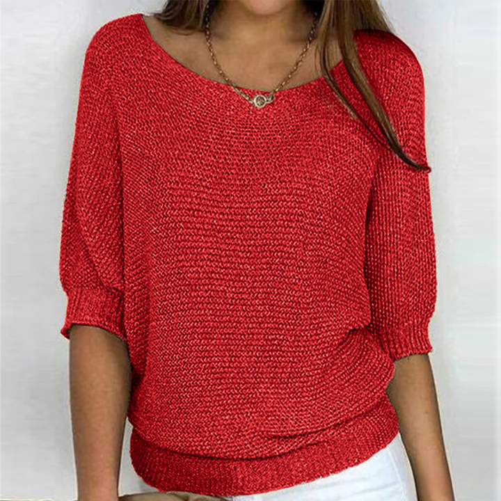 Letitia | Women Boat Neck Knit Sweater
