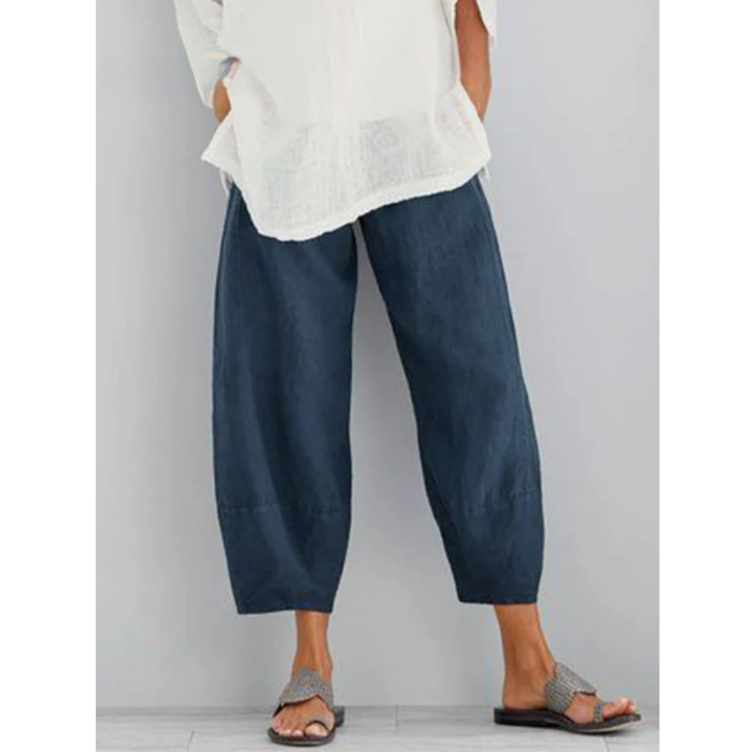 Stylish Linen Pants for Women with Plus Size Flowy Work Style
