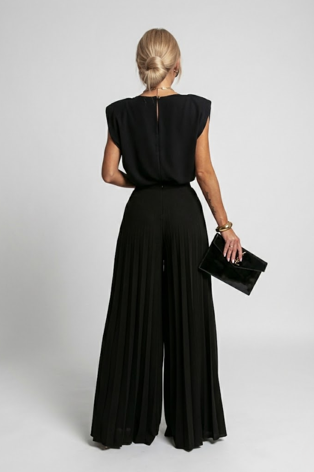 Muriel | Women Pleated Wide Leg Two Piece Set
