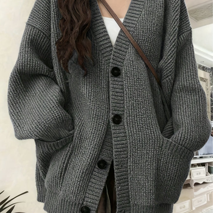 Cozy Fall Sweater Cardigan for Women with Cardigan V Neck Button