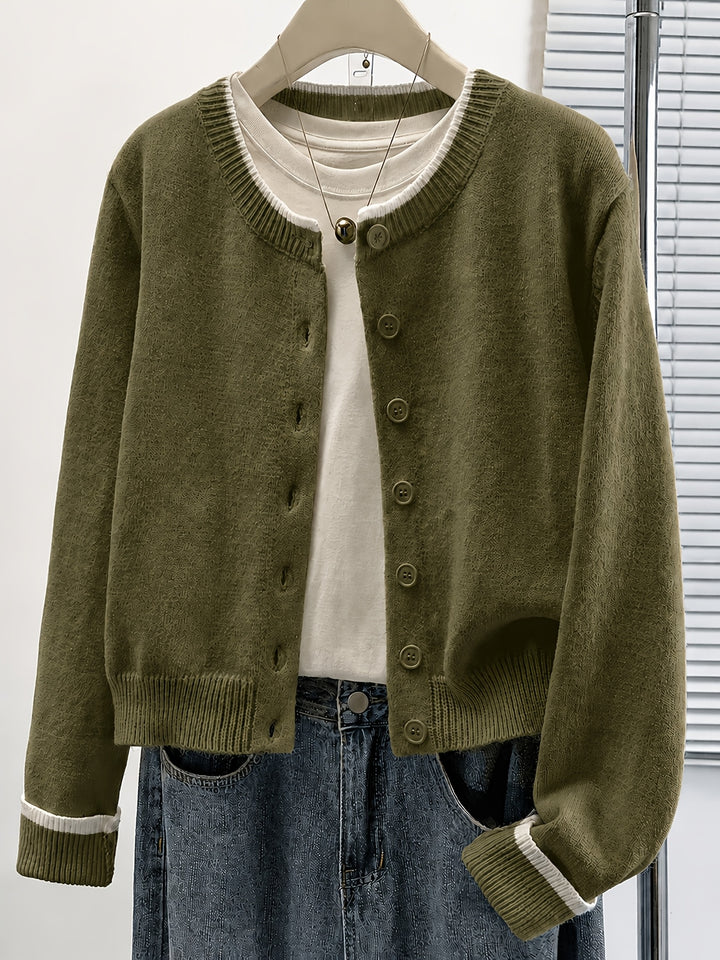 Cozy Fall Sweater Cardigan for Women with Cardigan Button